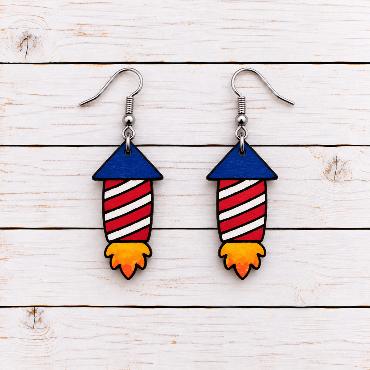 Firework Rocket Earrings