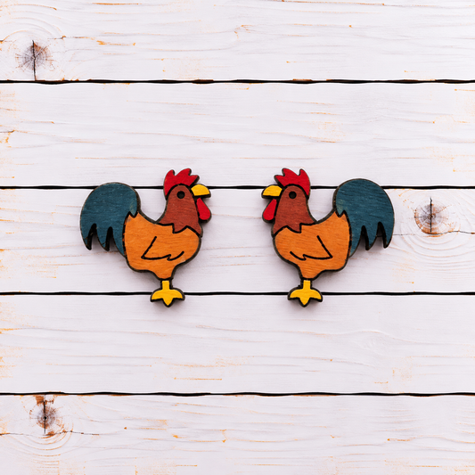 Rooster Earrings
