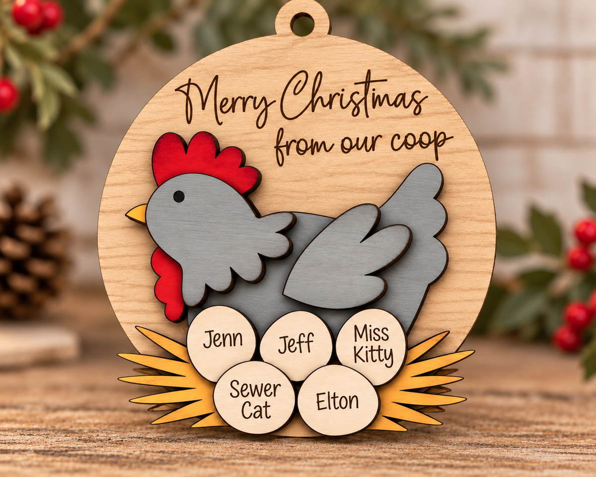 Chicken Nest Family Ornament