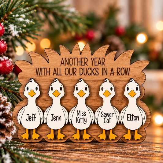 Ducks In A Row Family Ornament