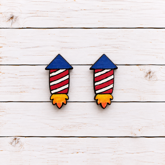 Firework Rocket Earrings