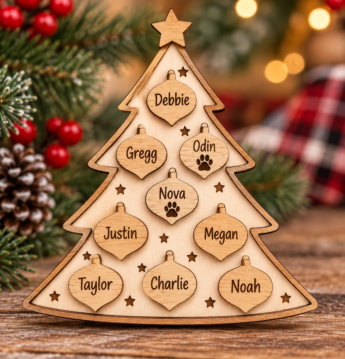 Family Christmas Tree Ornament