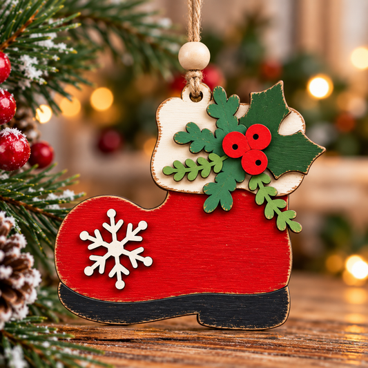Santa Boot Ornament