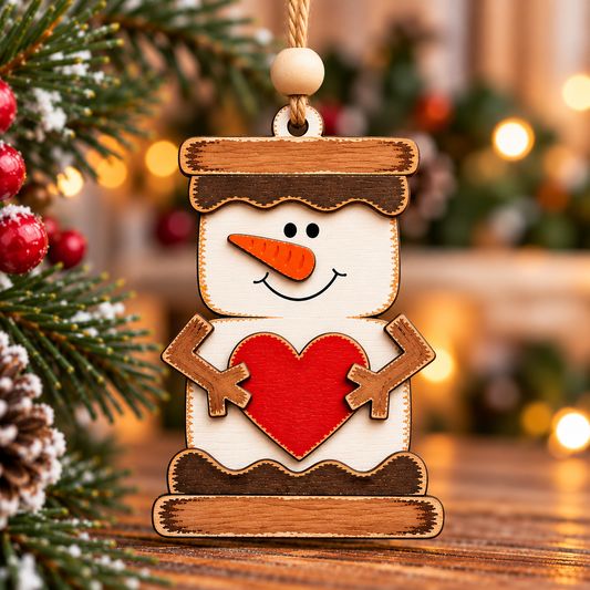 Smores Snowman Ornament